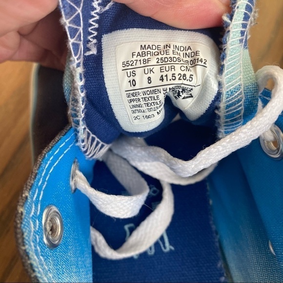 Converse All Stars double tongue low top Chucks 10 - Picture 6 of 10